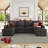 3 - Piece Upholstered Sectional Sofa, Storage Couch, With USB Charging Station