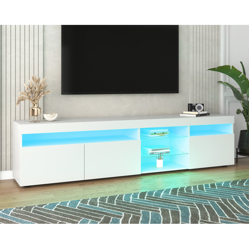 Meuble télé moderne pour téléviseur , Blanc