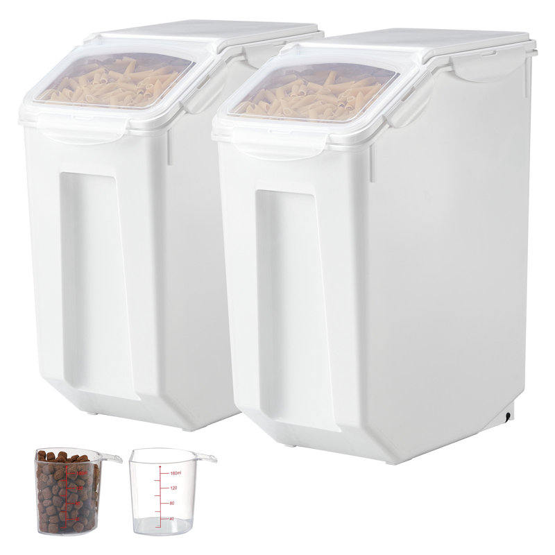 4.5Gal/20Lx2 Large Ingredient Storage Container Airtight Kitchen Flour Bin