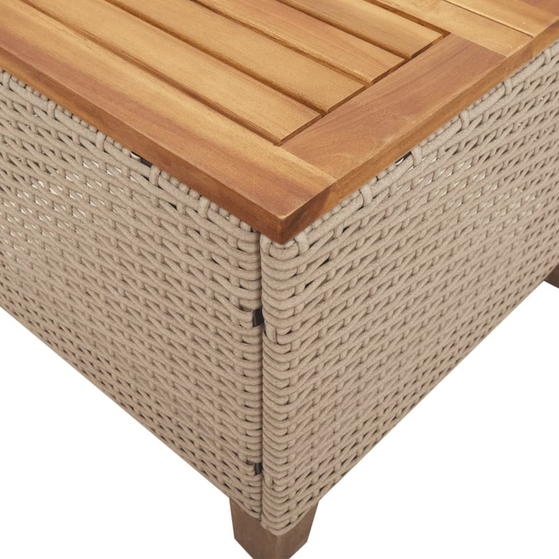 Nolton Square Metal Outdoor Side Table , 45cm cm W 45cm cm D, Beige