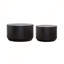 Ensemble de 2 tables basses à cannelures noires pour petits espaces