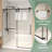 50-54-inch Matte Black Stainless Steel Frameless Sliding Shower Door-124032255