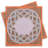 Powderly Embroidered Square Beaded Placemats Set of 2 with Satin Back for Dining Table and Christmas Decor