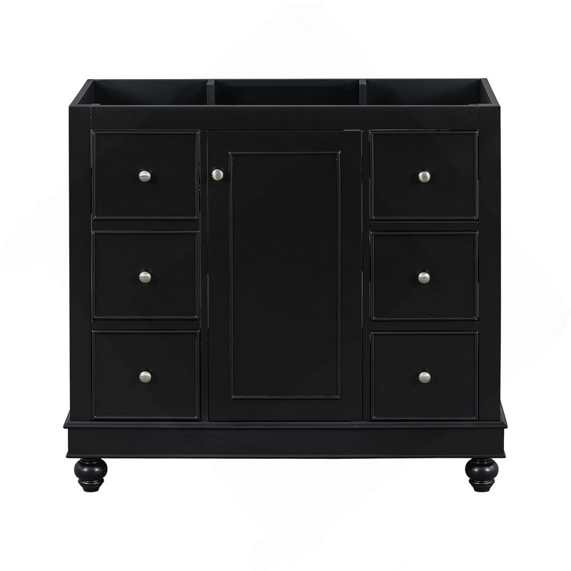 Meuble-lavabo noir 36 po (lavabo non inclus)