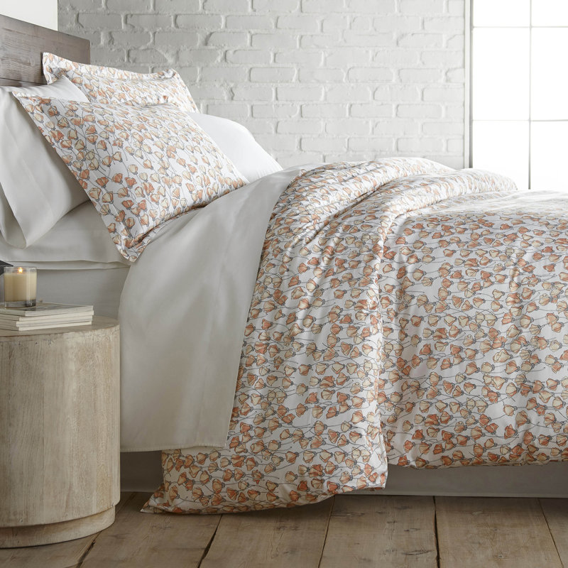 Southshore Fine Linens Forevermore Blush Reversible Cotton Duvet Cover Set, 300 Thread Count Sateen, 3-Piece with 1 Duvet Cover and 2 Standard Shams, Full/Queen