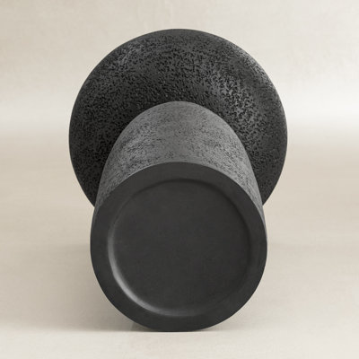 Sleek Cylinder Sandstone Side Table