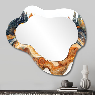 Miroir mural rustique en forme de nuage