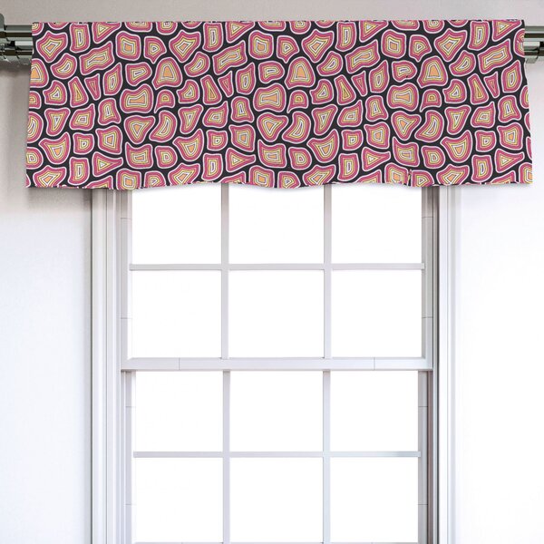 Bless international Floral Sateen Ruffled 54'' W Window Valance in Pink ...