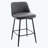 Yujun Swivel Upholstered Counter Stool with Metal Frame