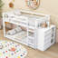 Lit superposé multifonctionnel en bois avec tiroirs et tablettes de rangement-726015994-726015989