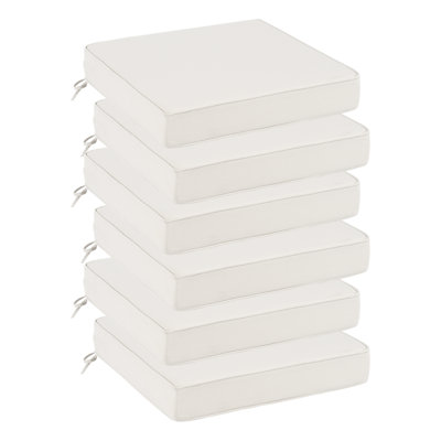 Ensemble de 6 coussins de siège d'extérieur 18,5 po x 18,5 po x 3,15 po
