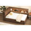 Lit de jour double avec rangement, DEL et lit gigogne - rangement en bois de style moderne avec option de lit élégant-796180180