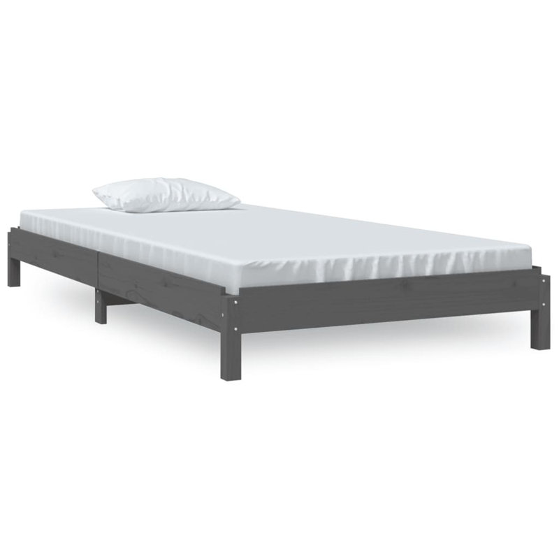 Jigme Solid Wood Bed, Brown, 96.5 x 196.5 cm
