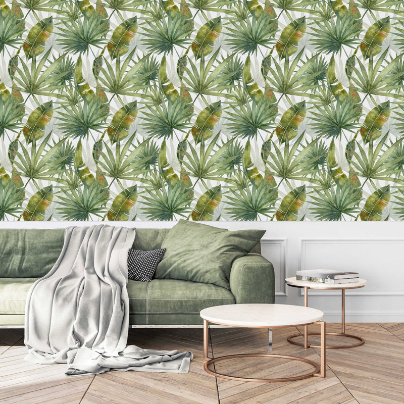 Murale plantes exotiques Kintrell, L 2,08 pi x L 10,42 pi