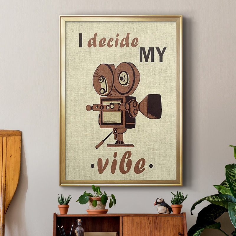 " Movie Time III ", 42.5" H x 30.5" W x 1" D, Gold