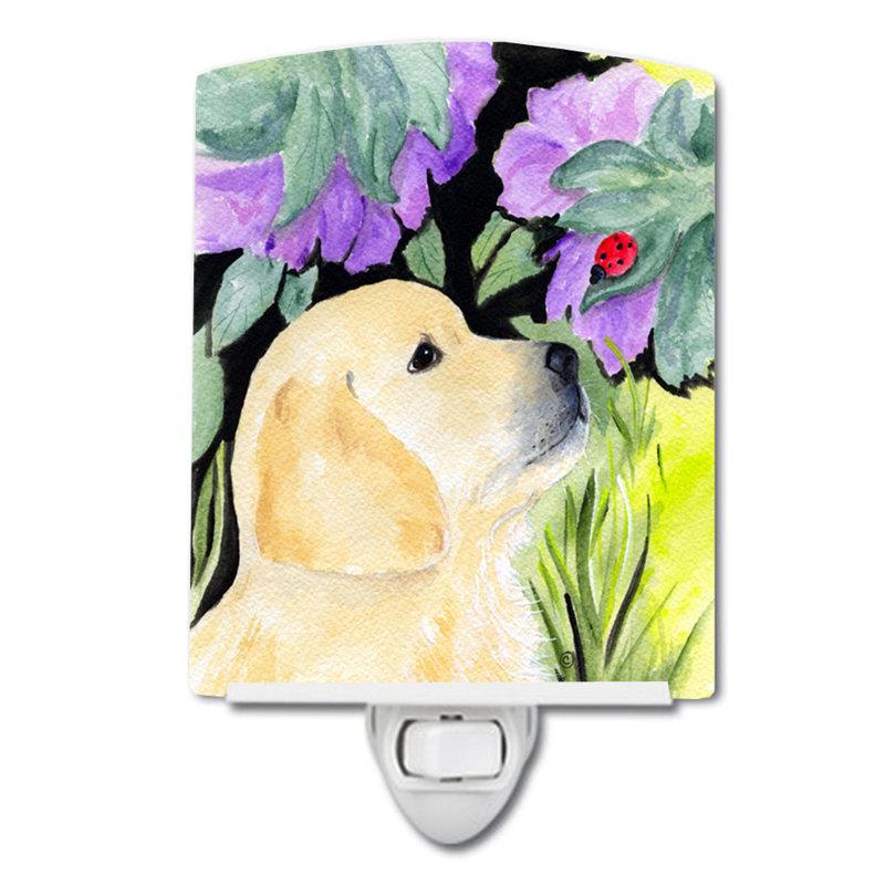 Éclairage de nuit en céramique retriever