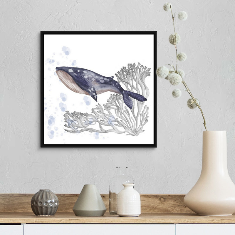 «Flying Dreams II», art mural sur toile, Cadre noir, H 18 po x l 18 po x P 2 po