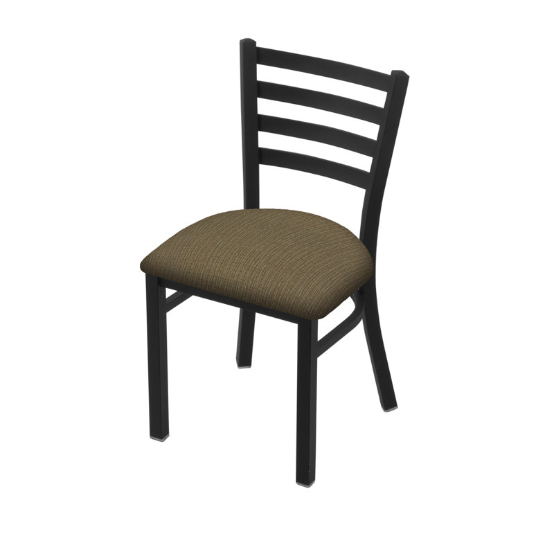 400 Jackie Chair, Black Wrinkle, Fabric-Graph Cork