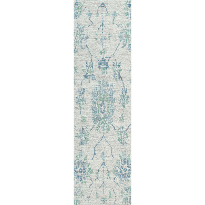 Tapis bleu Caspar, Tapis de couloir 2 pi 3 po x 8 pi