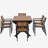 Experience Outdoor Dining Freedom with a Flexible Set Including Six Chairs and a Table that Extends from 62.9 to 82.6 Inches for Personalized Arrangements-1184312984