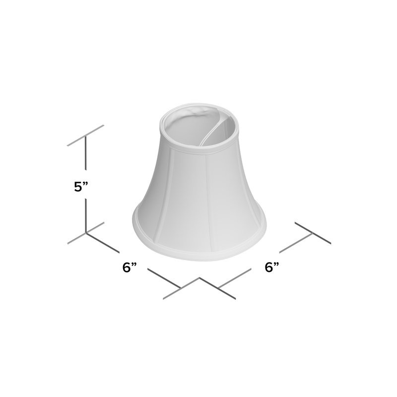 5'' H Silk Bell Lamp Shade, Cream