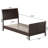 Arite Solid Wood Low Profile Sleigh Platform Bed with Matching Footboard-1653540576-1653540579