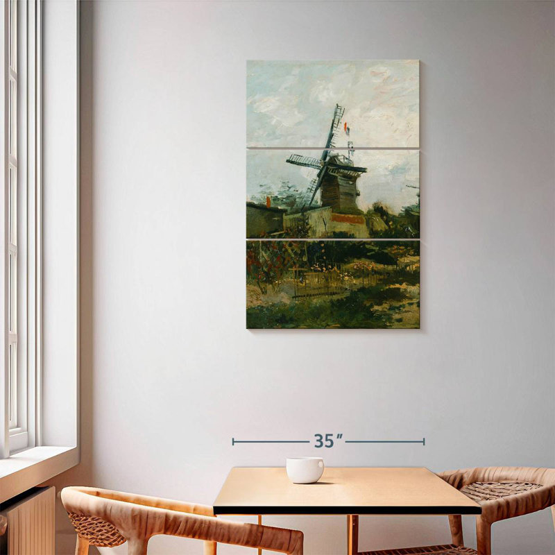 Lilie Windmills On Montmartre, 57" H x 36" W