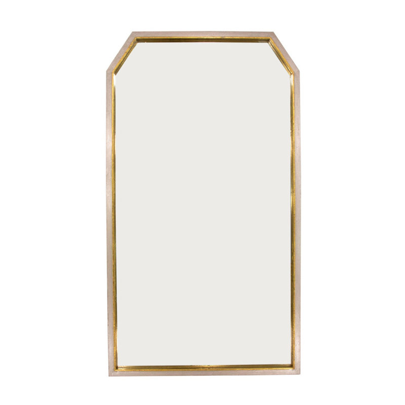 Sidney Flat Metal Wall Mirror, Champagne/Gold