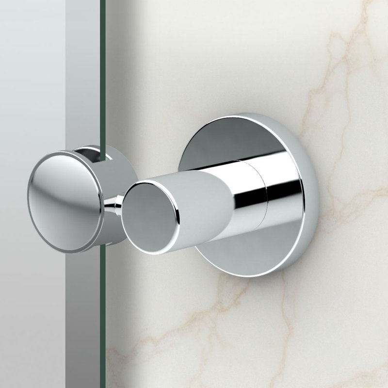 Channel 31.5"H Wall Mounted Frameless Rectangle Mirror | Pivoting (Tilting) Bathroom Vanity Mirror, Chrome
