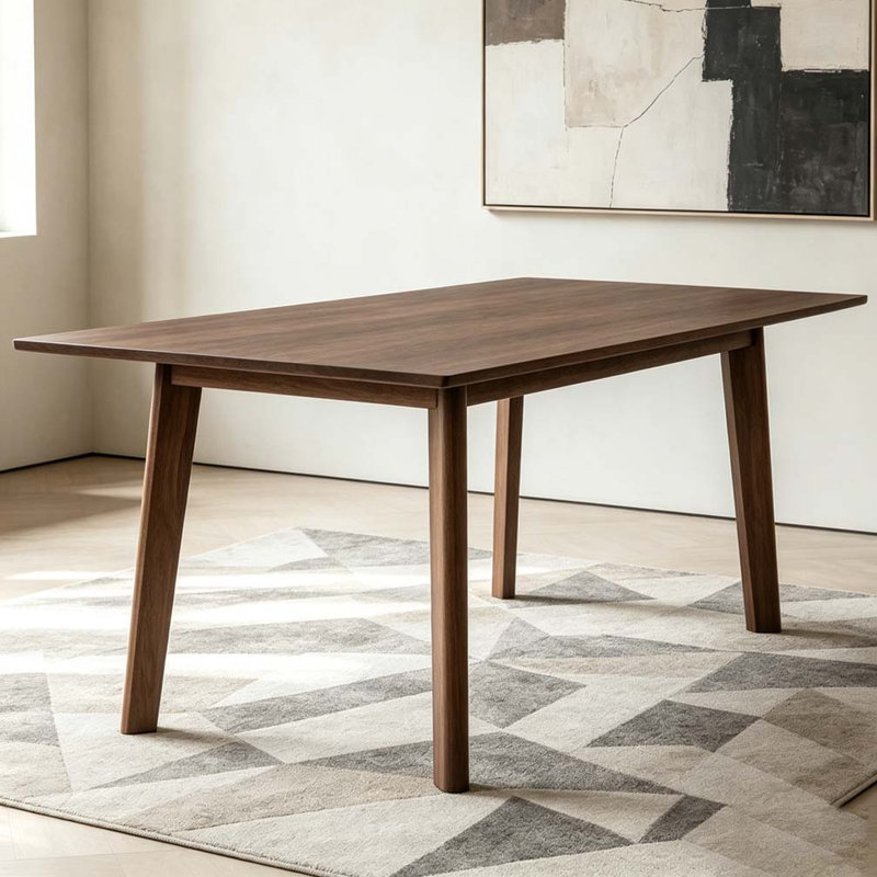 60" Rustic Farmhouse Dining Table, Walnut