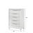 Contemporary White Textured Finish 5-Drawer Storage Tall Chest Wooden Solid Wood Bedroom Furniture