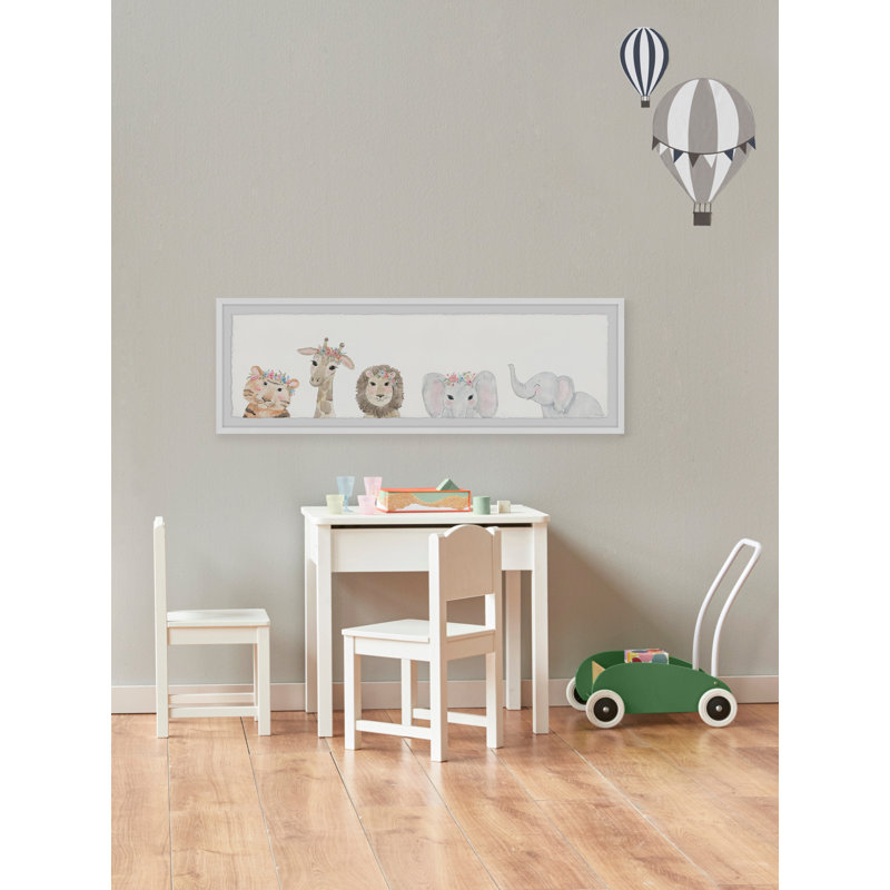 «Brockway Ketterman Playtime Buddies», reproduction encadrée, H 10 po x l 30 po x P 1,5 po