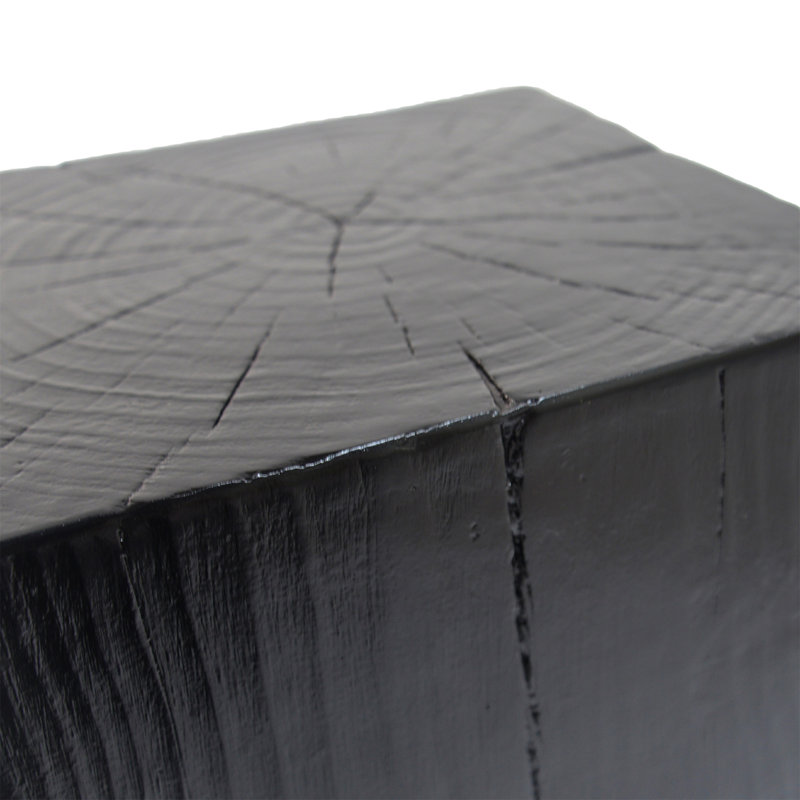 Ensemble de tables d'appoint style rétro naturel, Noir