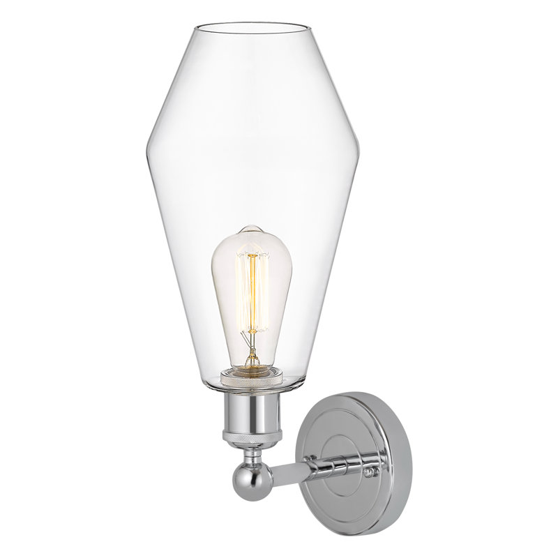 Amylea Armed Sconce, Clear, Polished Chrome