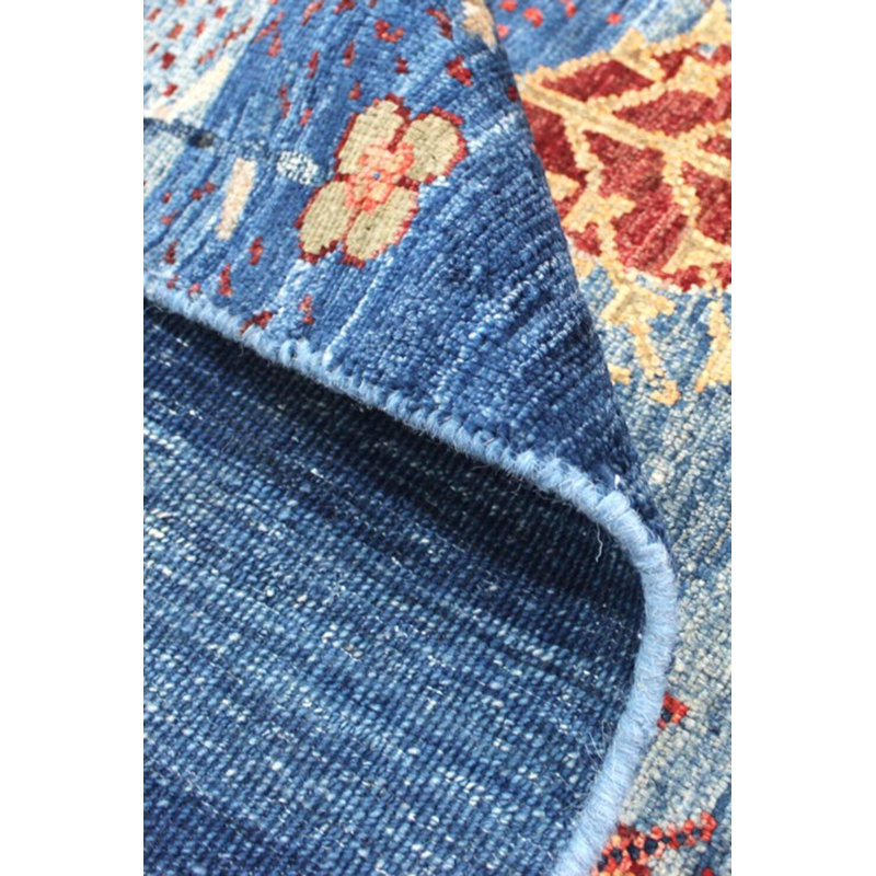 Tapis bleu / rouge 8 pi 10 po x 11 pi 10 po Gabbeh