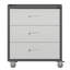 Metal Storage Cabinet With Wheels, 3 Drawer Tool Cabinet, Entryway Cabinet