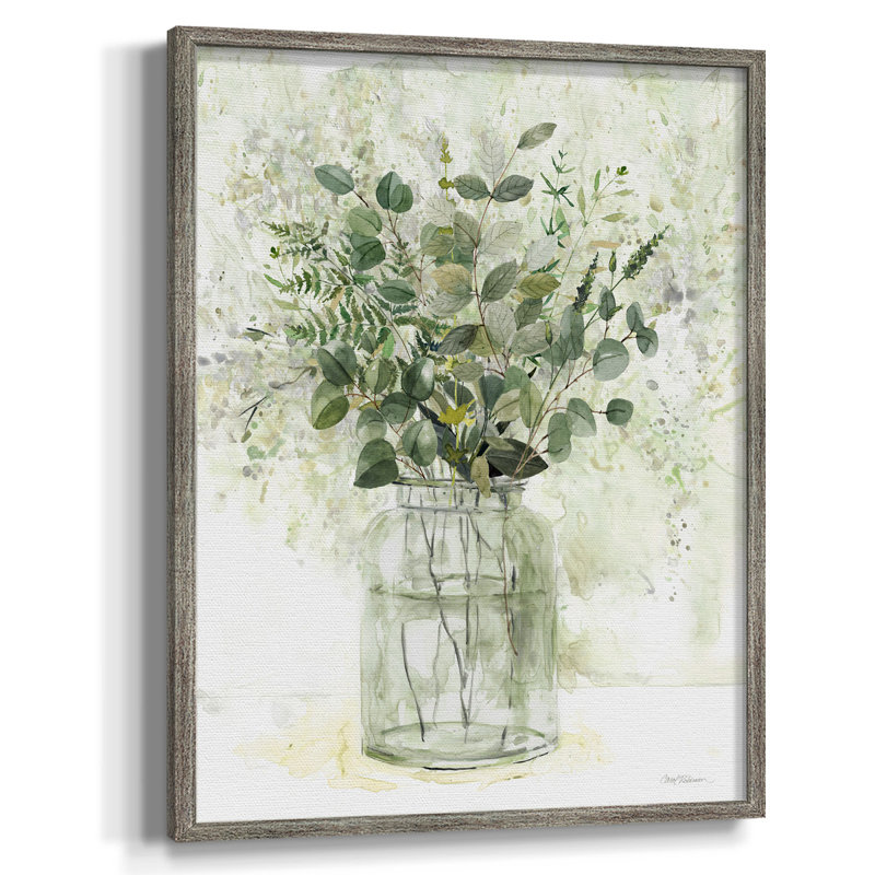 «Neutral Spring I», reproduction encadrée, Pas de tapis, Toile encadrée argent patiné