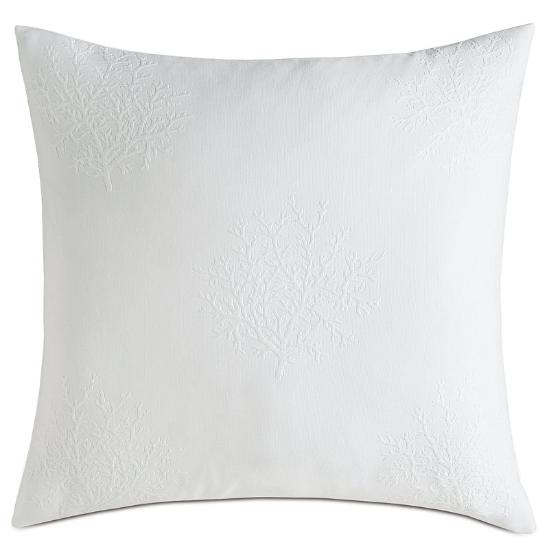 Taie décorative Delray Matelasse, Européen, Blanc
