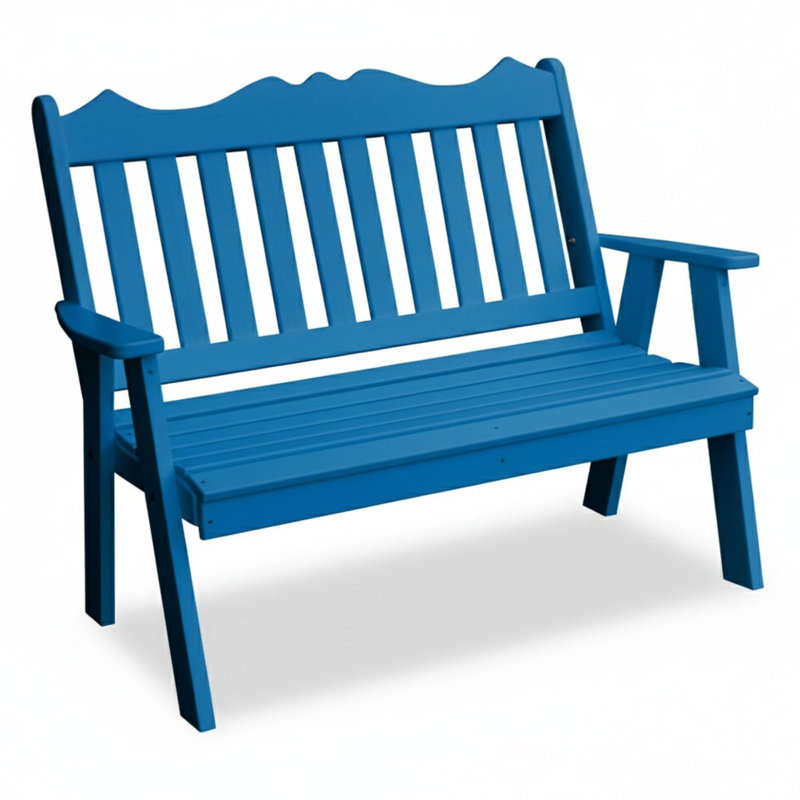  Banc de jardin en composite de poly York, 5 pieds, bleu, 5 PIEDS, Bleu