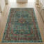 Tapis oriental en chenille de coton d'aspect rétro fuchsia Pender-1686307923