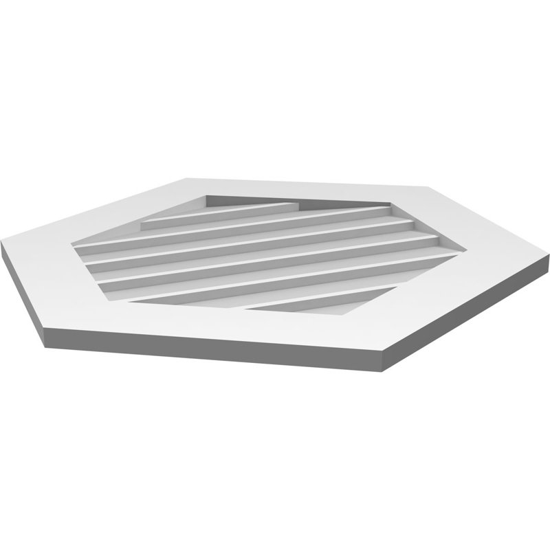 Ventilé vertical à pignon vertical 7/12 po, H 28 po x l 26 po x P 1 po
