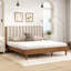 Très grand lit en bois avec tête de lit tapissier de style piano, lit en bois avec cadre de lit renforcé