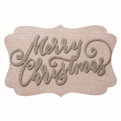  Wood 18 in. Cream Christmas Layered Elegant Wall Decor