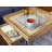 Rustic Byo Board Game Table And Puzzle Table With Removable Tempered Glass Top And Hidden Storage Drawer - Made In The Usa. Measures 25x25"