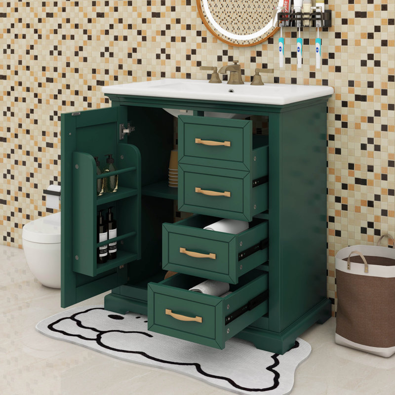 Meuble-lavabo avec tiroirs 30 po, meuble-lavabo avec tiroirs