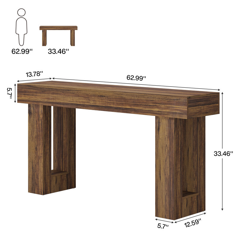 Console de 63 po Brittanni, Brun