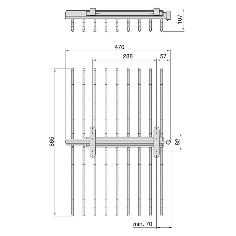 Plyler 47cm 4 Wall Towel Bar