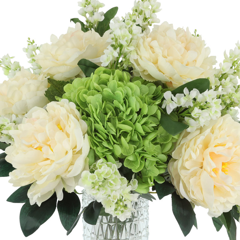 Mixed Floral Centerpiece in Glass Vase