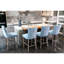 Velours bleu avec design Mid-Century moderne, structure en bois massif, hauteur réglable, 2 pieds de chaise de bar, éponge à rebond élevé, style noble,-118008203