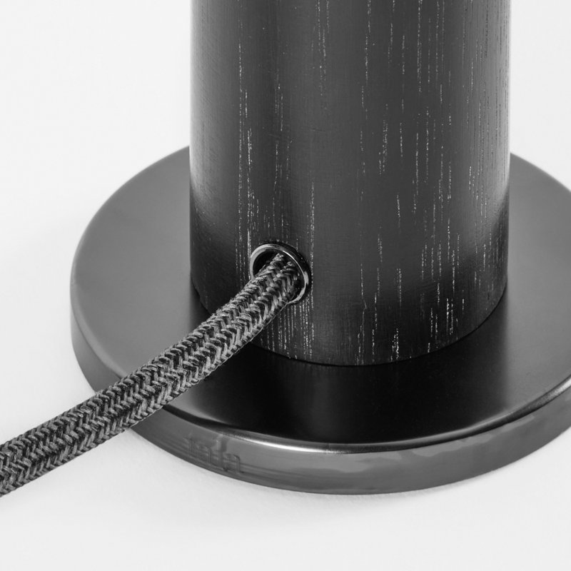 Knuckle Table Lamp in Walnut With Voronoi-I,  Blackened Oak